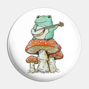 Banjo Frog Does Cottagecore Pin