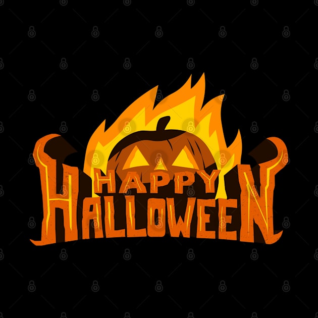 Happy Halloween Pumpkin, Funny Scary Pumpkin by Funnyology