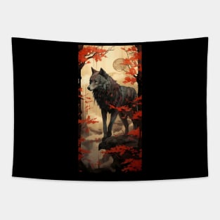 Serene Wolf Tapestry