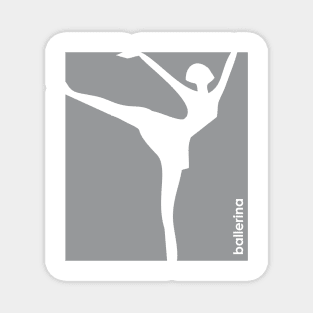 Ballerina design for ballet dancers gray Magnet