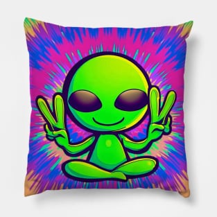 Psychedelic Alien Pillow