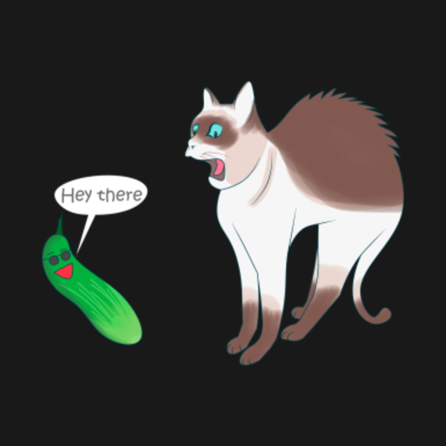 Grumpy Cucumber Prank Cucumber Cat TShirt TeePublic
