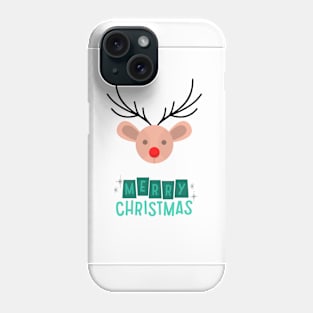 Merry Christmas Deer white Phone Case