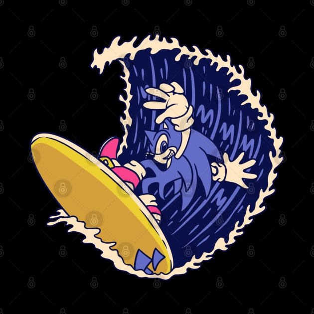 Sonic the Hedgehog Surfing by iartdsgn