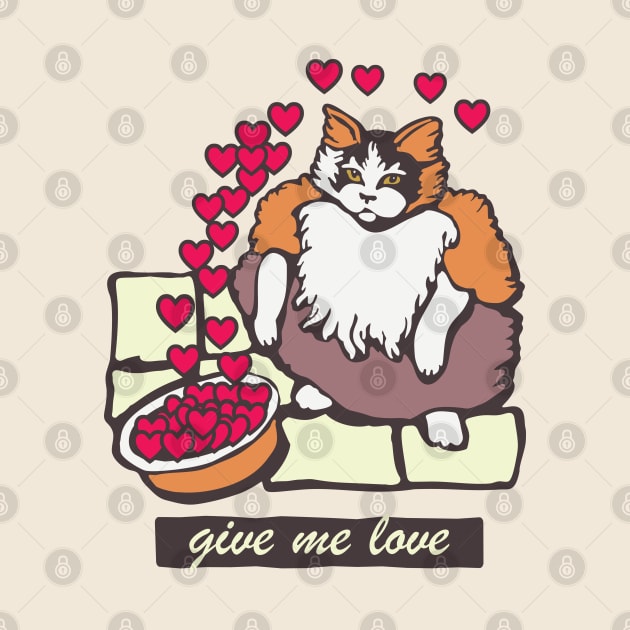 Fruit Loops Cat Meme Give Me Love Valentines Day by okpinsArtDesign