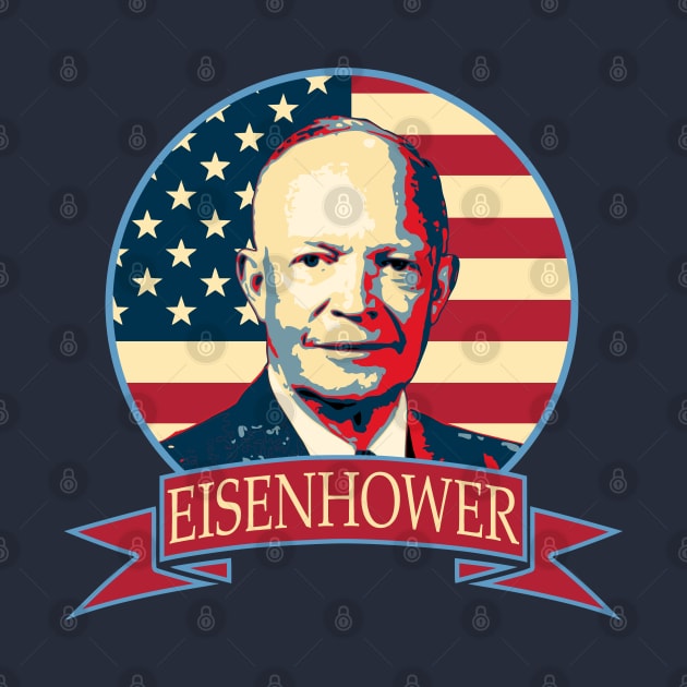 Dwight D. Eisenhower American Banner by Nerd_art