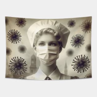 The Spanish Flu Nurse Tapestry