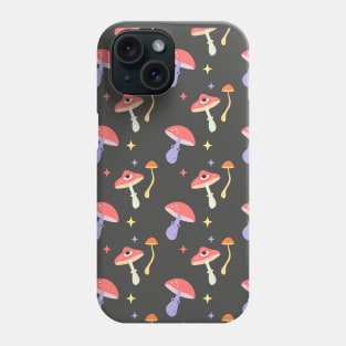 Seamless Groovy Pattern Mushrooms Phone Case