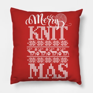 Merry Knitmas, Merry Christmas For All Knitters! Pillow