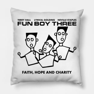 Fun Boy Three Terry Hall Lynval Golding Neville Staples Faith Hope And Charity Pillow