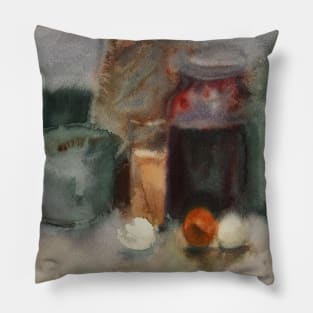 Watercolor still life painting Pillow