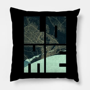 Lome, Togo City Map Typography - Summer Pillow