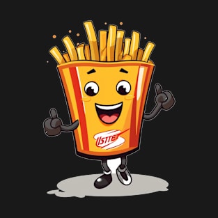 kawaii french fries T-Shirt cute potatofood funny T-Shirt