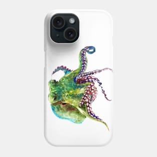 Olive Green Octopus painting Phone Case