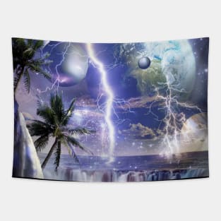 Space Lightning Tapestry