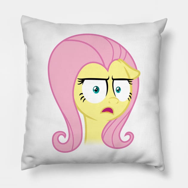 Fluttershy irritated Pillow by Rutger_J