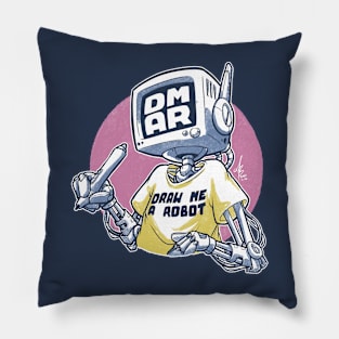 Draw me a Robot (dark) Pillow