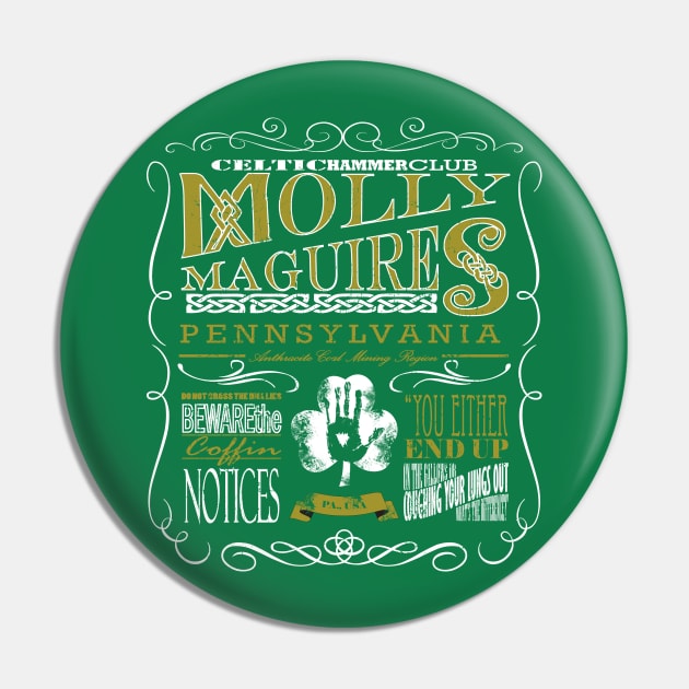 Molley Maguires Pin by celtichammerclub