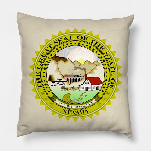 State of Nevada Pillow by Comshop