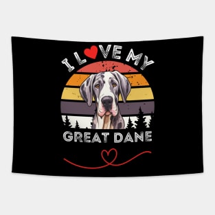 I Love my Great Dane Tapestry