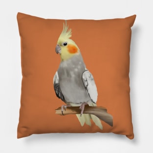 Cute Cockatiel Parrot Pillow