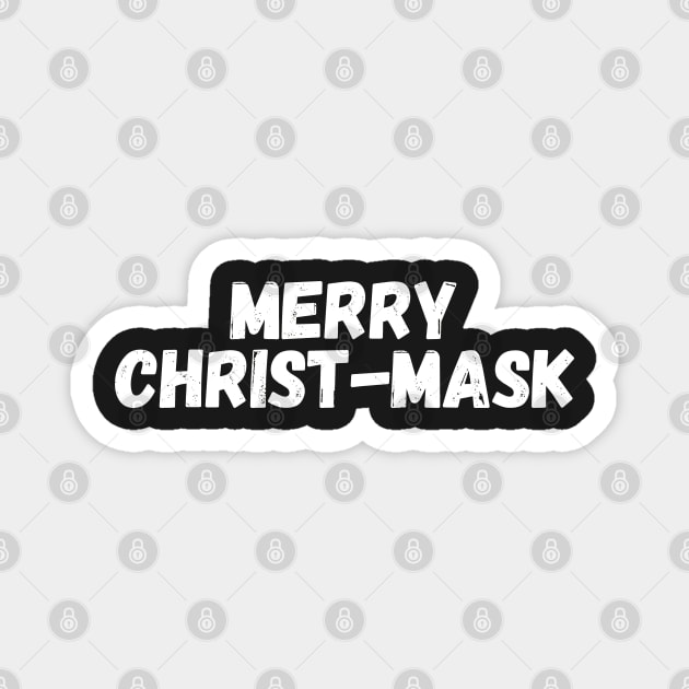 Merry Christ-Mask Magnet by blueduckstuff