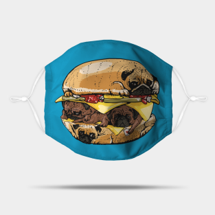 Illustration Mask - Pugs Burger by huebucket