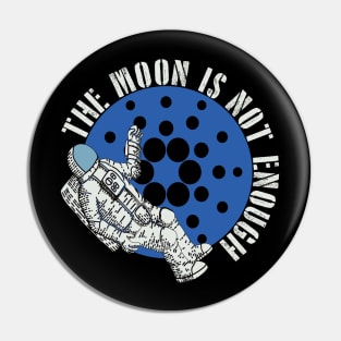 Blockchain Cardano to the moon crypto currency Pin