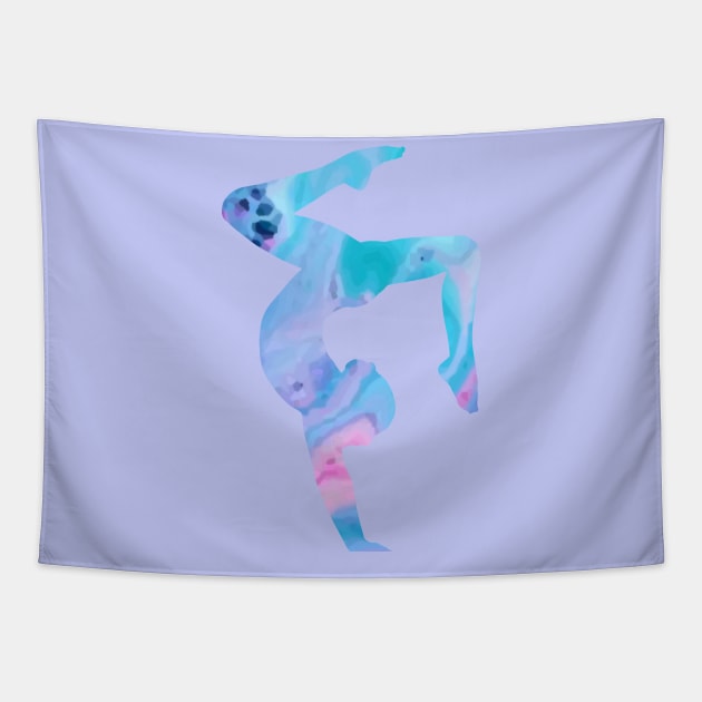 Gymnast Stag Handstand Rainbow Tapestry by FlexiblePeople