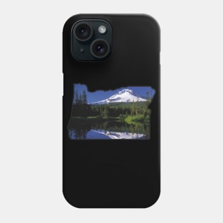 Oregon State Outline (Mount Hood) Phone Case