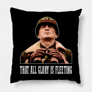 Field Marshal Threads Pattons Movie-Inspired Tees, Where Fashion Meets Military Command Pillow