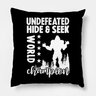 Retro Bigfoot Hide & Seek World Champion Pillow