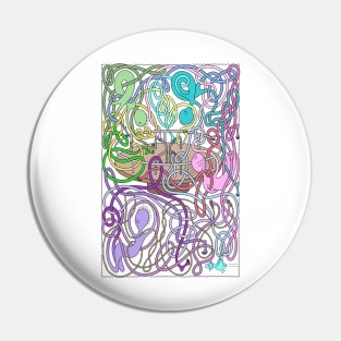 Mr Squiggly Merry-Go-Round Pin