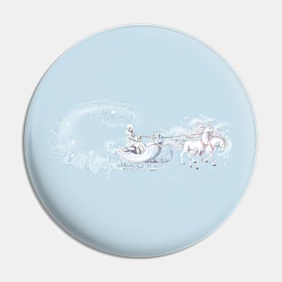 Snow queen in the carriage Pin