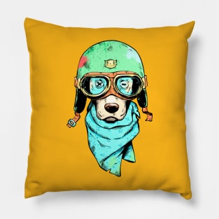 biker dog Pillow