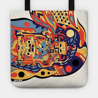 mayan alien astronaut with mandala patterns ecopop Tote