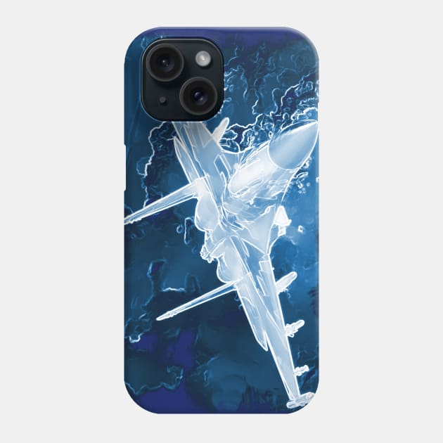 Fighter Jet Xray Phone Case by FasBytes