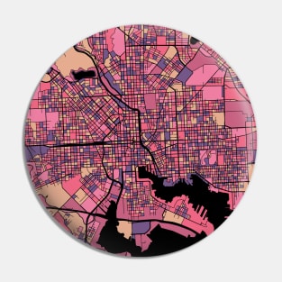 Baltimore Map Pattern in Purple & Pink Pin