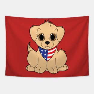 American Golden Retriever Puppy Tapestry