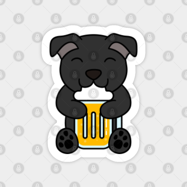 Staffordshire Bull Terrier Beer Lover - Staffordshire Bull Terrier - Sticker