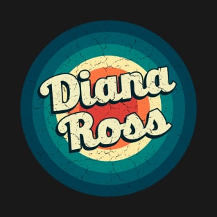 Graphic Diana Name Retro Vintage Circle T-Shirt