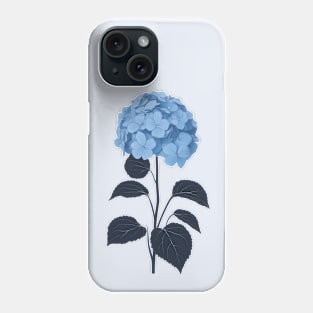 Blue Hydrangea Botanical Art Phone Case