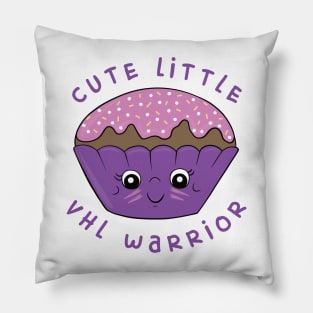 Cute Little VHL Warrior - Pink - Von Hippel-Lindau Disease Design Pillow