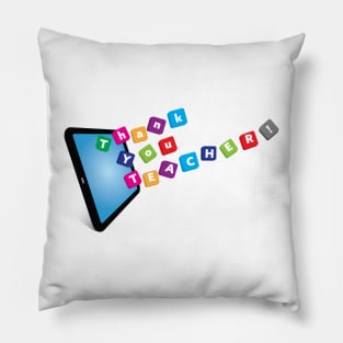 Thank you teacher - words from tablet Pillow