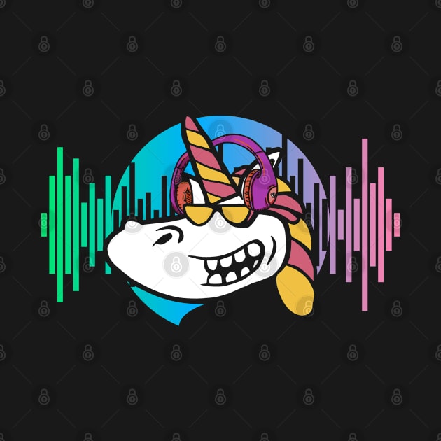 Disc Jockey DJ Unicorn Techno Music Disco by Tom´s TeeStore