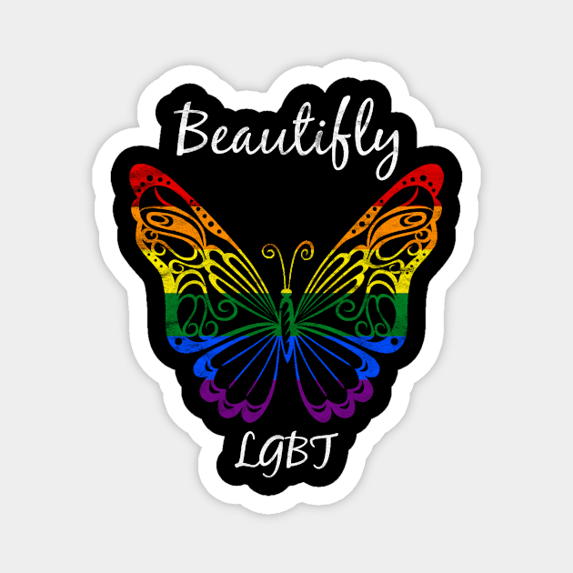 LGBT - Butterfly LGBT Magnet by AlphaDistributors