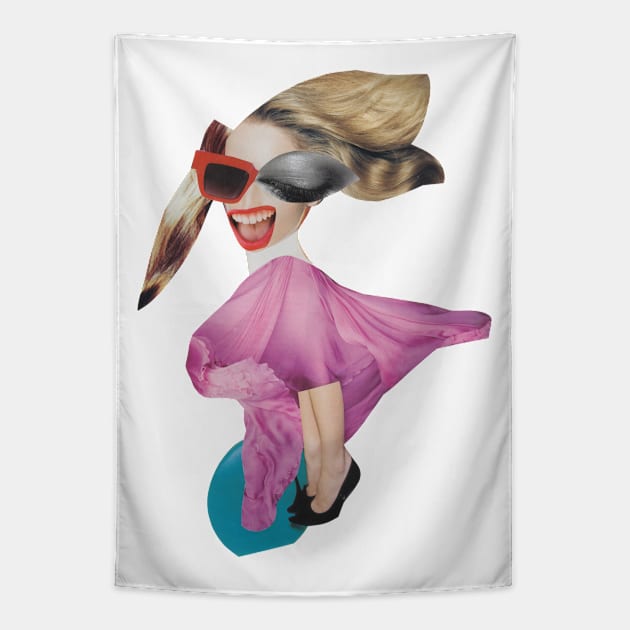 Funny Girl Tapestry by Luca Mainini