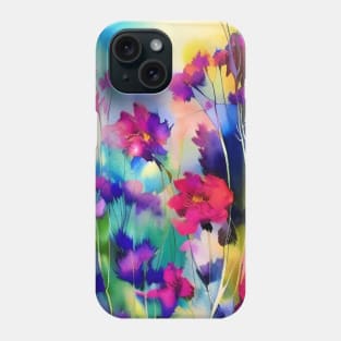 Pretty Floral - Colorful Abstract Art of Watercolor Flowers Phone Case