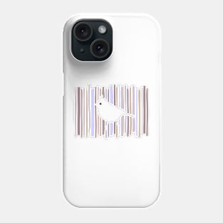 Cute Bird Silhouette Periwinkle Phone Case