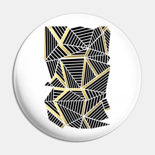 Ab Lines 2 Gold and Black Pin